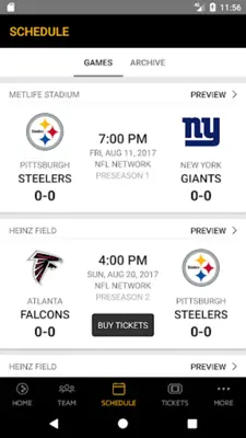 Pittsburgh Steelers android App screenshot 0